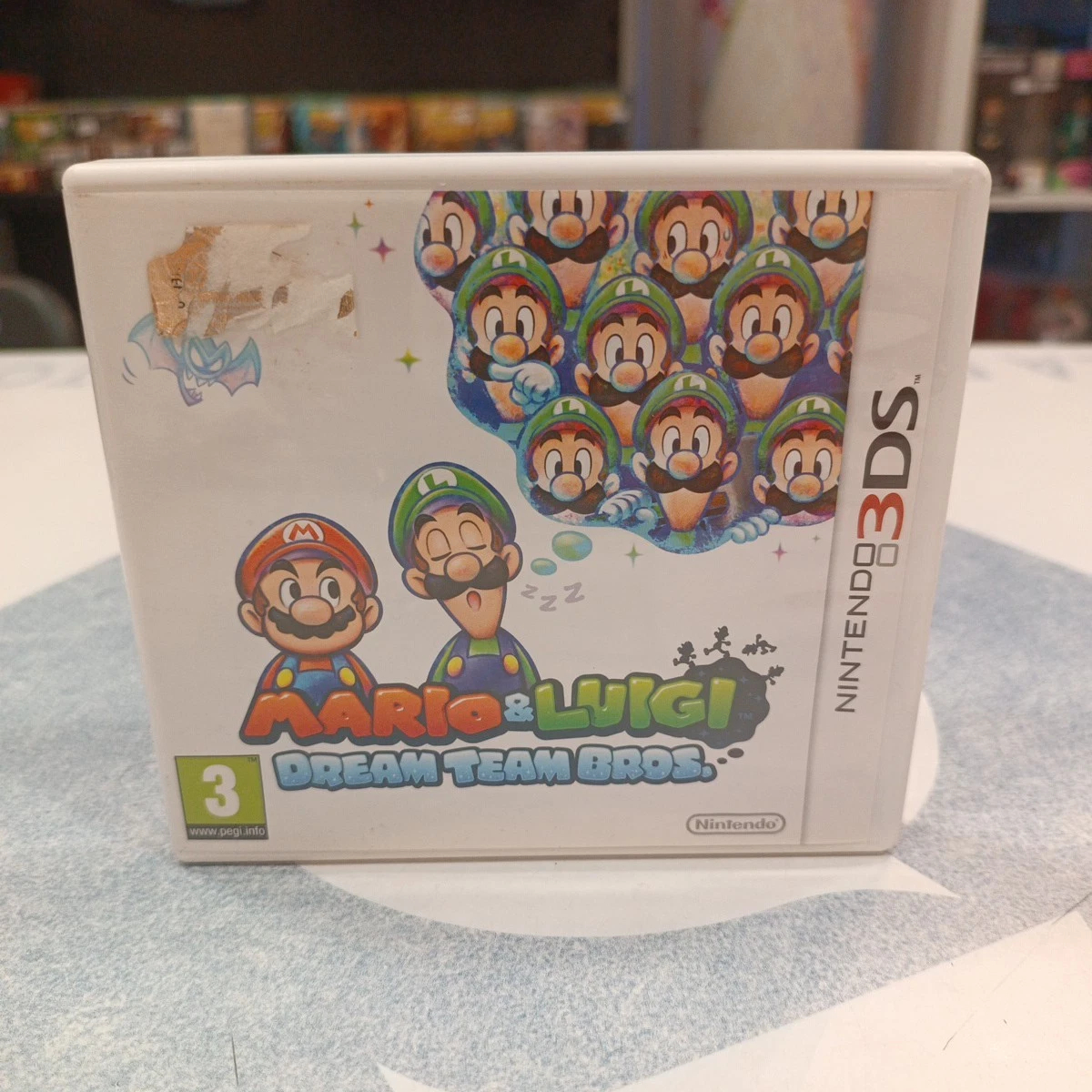 Mario &amp; Luigi Dreams Team Bros 3DS Nintendo Triangolo Blu